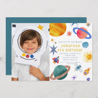 Photo Astronaut Planets Space Boy Birthday