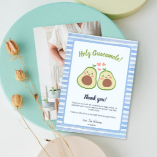 Photo Avocado Baby Shower Party Thank You Card