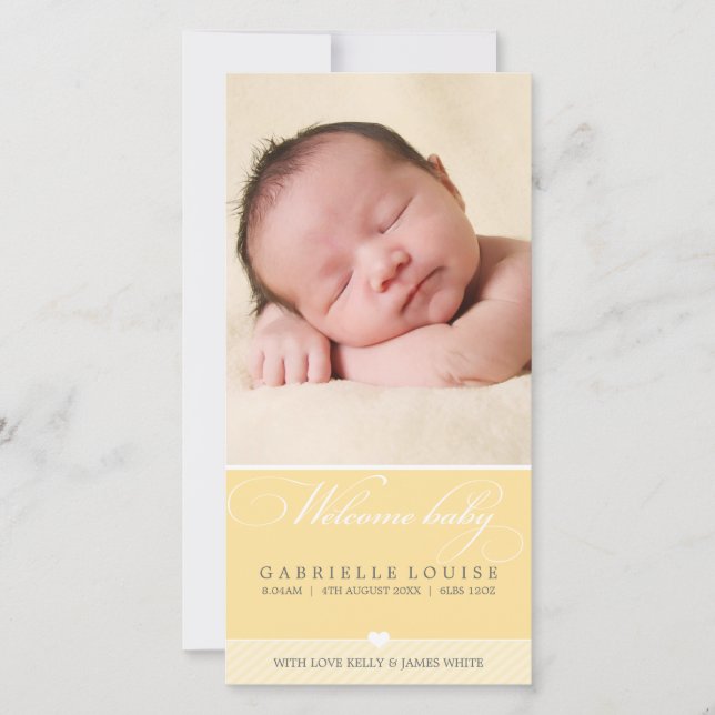 PHOTO BABY ANNOUNCEMENT :: lovely type 2 (Front)