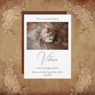 Photo Baby Birth Announcement Card