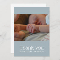 Photo baby shower thank you card