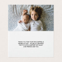 Photo Baby Shower | Thank You Note Card