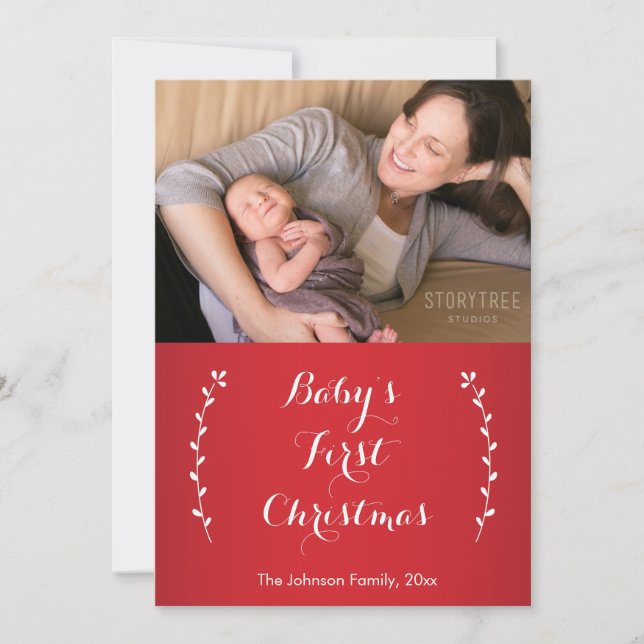 Photo Baby's First Christmas Cards (Front)