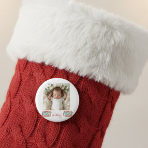 Photo Baby's First Christmas Holiday Personalise Magnet