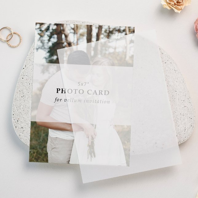 Photo Back for Soft Wildflower vellum wedding Invitation (Photo card for vellum invitation)