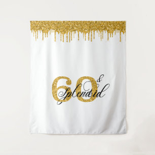 Photo Backdrop Booth 60 Sixty Birthday 60th Tapestry