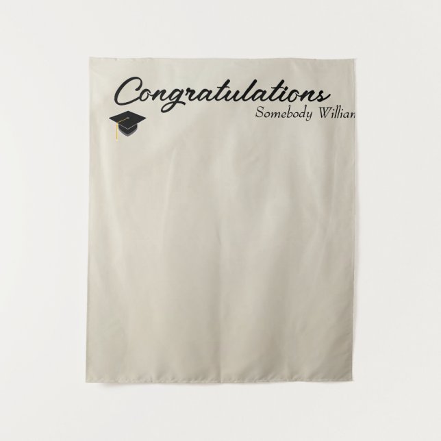 Photo Backdrop for Grad party Faux Drapery Tapestry (Front)