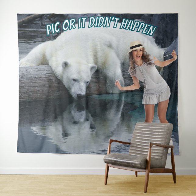 Photo Backdrop Polar Bear Party Going Away Tapestry (In Situ (Horizontal))