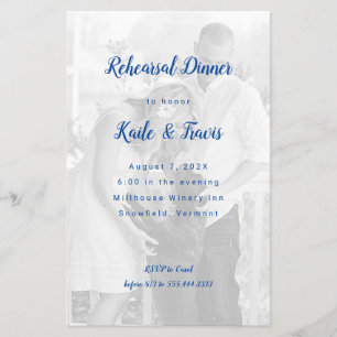 Photo Background Budget Rehearsal Dinner Invite Flyer