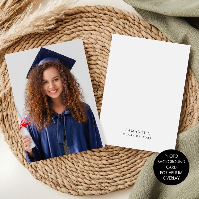 Photo Background for Vellum Grad Announcement (Front and back view)