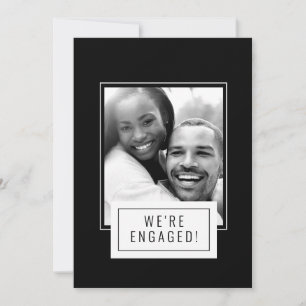 Photo Badge   B/W Photo   Black   Engagement Card