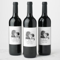 Photo Badge | Engagement Announcement | Wine Label