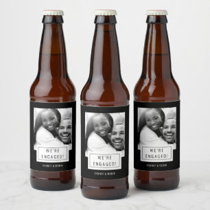 Photo Badge   Engagement   Beer Label   Black