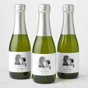 Photo Badge   Engagement   Mini Sparkling Wine Lab Sparkling Wine Label