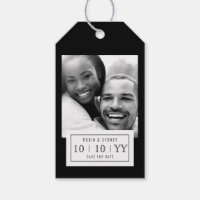 Photo Badge | Save The Date | Gift Tag | Black