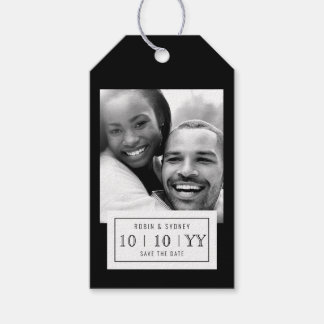Photo Badge | Save The Date | Gift Tag | Black