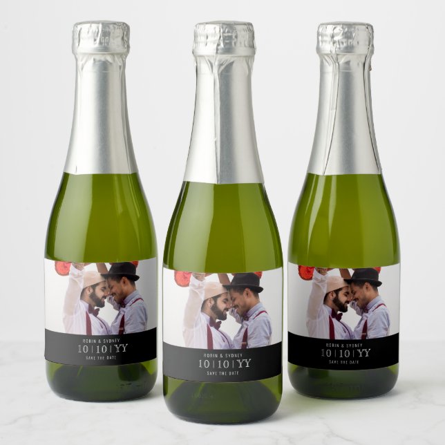 Photo Badge | Save The Date | Mini Bottle Label (Bottles)