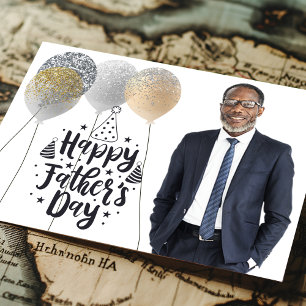 Photo Balloon Father's Day Holiday Card