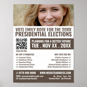 Photo Banner Political Campaigner Advertising Poster