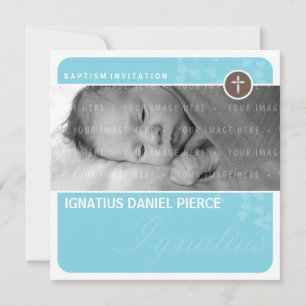 PHOTO BAPTISM INVITATION :: heart spot 7SQ