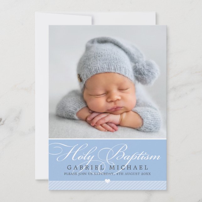 PHOTO BAPTISM INVITATION :: lovely type 5 (Front)