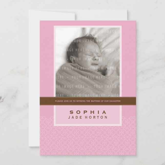 PHOTO BAPTISM INVITE :: sweetly said 2P (Front)