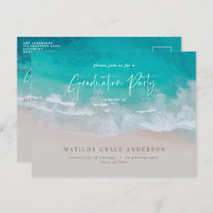 Photo beach ocean graduation announcement party