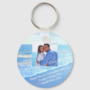 Photo, Beach Themed Bridal Shower Favours, Wedding Key Ring