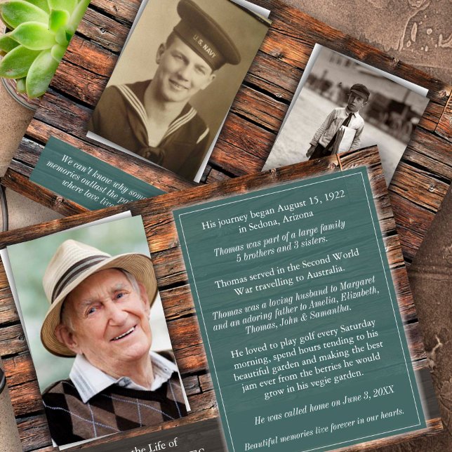 Photo Bereavement Sympathy Funeral Thank You  Invitation (Funeral Thank You Keepsake Gift Bereavement Memorial Cards)