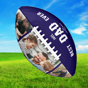 Photo Best Dad Ever Blue Personalise Football