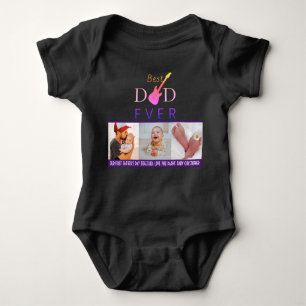 Photo Best Dad Ever Trendy Cute 1st Father's Day Baby Bodysuit