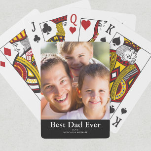 Photo Best Dad Playing Cards