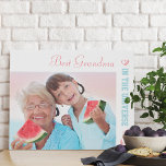 Photo Best Grandma in the Universe Personalised Faux Canvas Print<br><div class="desc">Personalise this pretty canvas photo gift for your grandma (nana, nonna etc). The template is set up ready for you to add your own photo and edit the sample wording if you wish. Sample text currently reads "Best Grandma in the universe". The design has a pretty and feminine colour palette...</div>