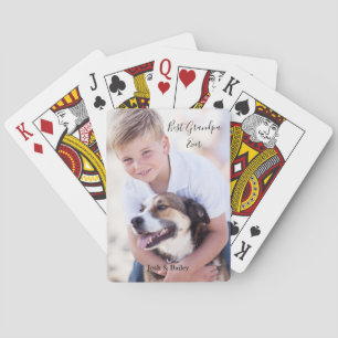 Photo Best Grandpa Ever Playing Cards
