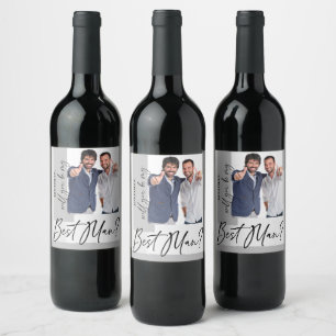 Photo Best Man Proposal Wine Label