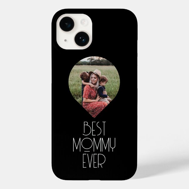 Photo Best Mummy Ever Modern Script Case-Mate iPhone Case (Back)