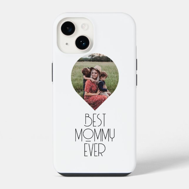 Photo Best Mummy Ever Modern Script iPhone Case (Back)