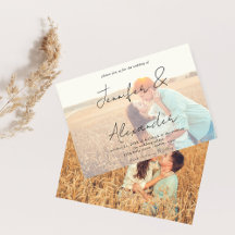 Photo & Big Names Horizontal Photo Wedding V2