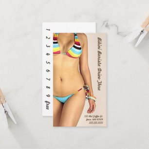 Photo Bikini Barista Drive-Thru Customise Loyalty Card