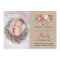Photo Birth Announcement Baby Girl Stats Burlap