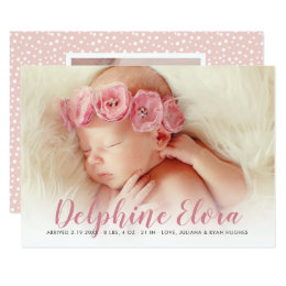 baby name announcement card
