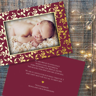 Photo Birth Announcement Foil Card