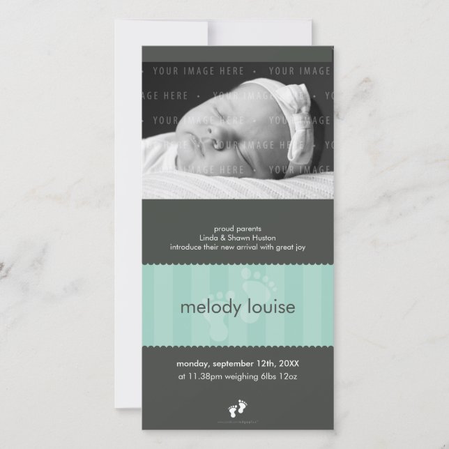 PHOTO BIRTH ANNOUNCEMENT :: happy feet 2P (Front)