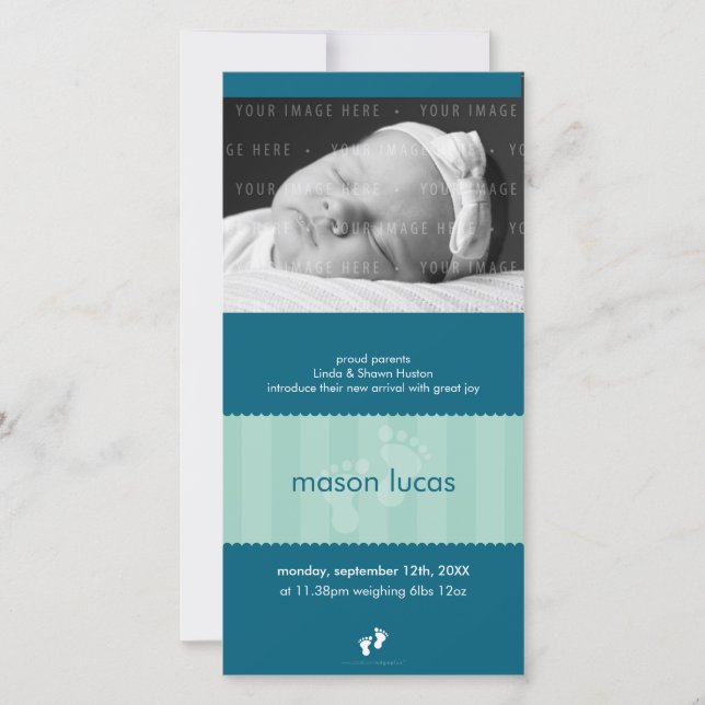 PHOTO BIRTH ANNOUNCEMENT :: happy feet 9P (Front)