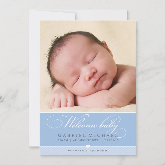 PHOTO BIRTH ANNOUNCEMENT :: lovely type 5 (Front)