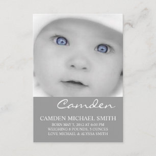 Photo Birth Announcement Names