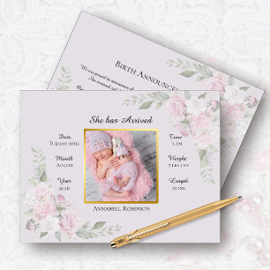 Photo Birth Announcement Postcard