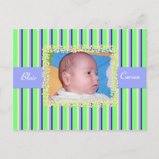Photo Birth Announcement Postcard