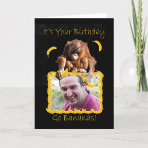 Photo Birthday card with an Orang Utan