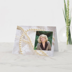 Photo Birthday Card with pearls